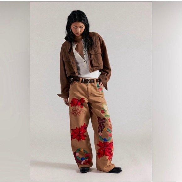 We The Free Bright Time Craft Pants Sz 10 New NWT cotton - Picture 8 of 16